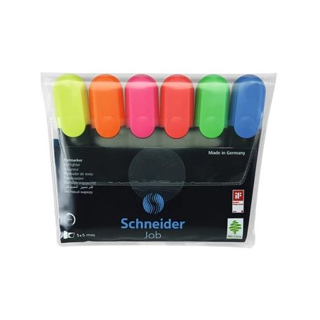 Szövegkiemelő készlet 1-5mm, Schneider Job 150. 6 klf. szín