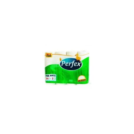 Toalettpapír 2 rétegű kistekercses 100% cellulóz 24 tekercs/csomag Boni Perfex