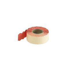 Árazószalag 22x12mm, stancolt  Piros 10 tekercs/csomag